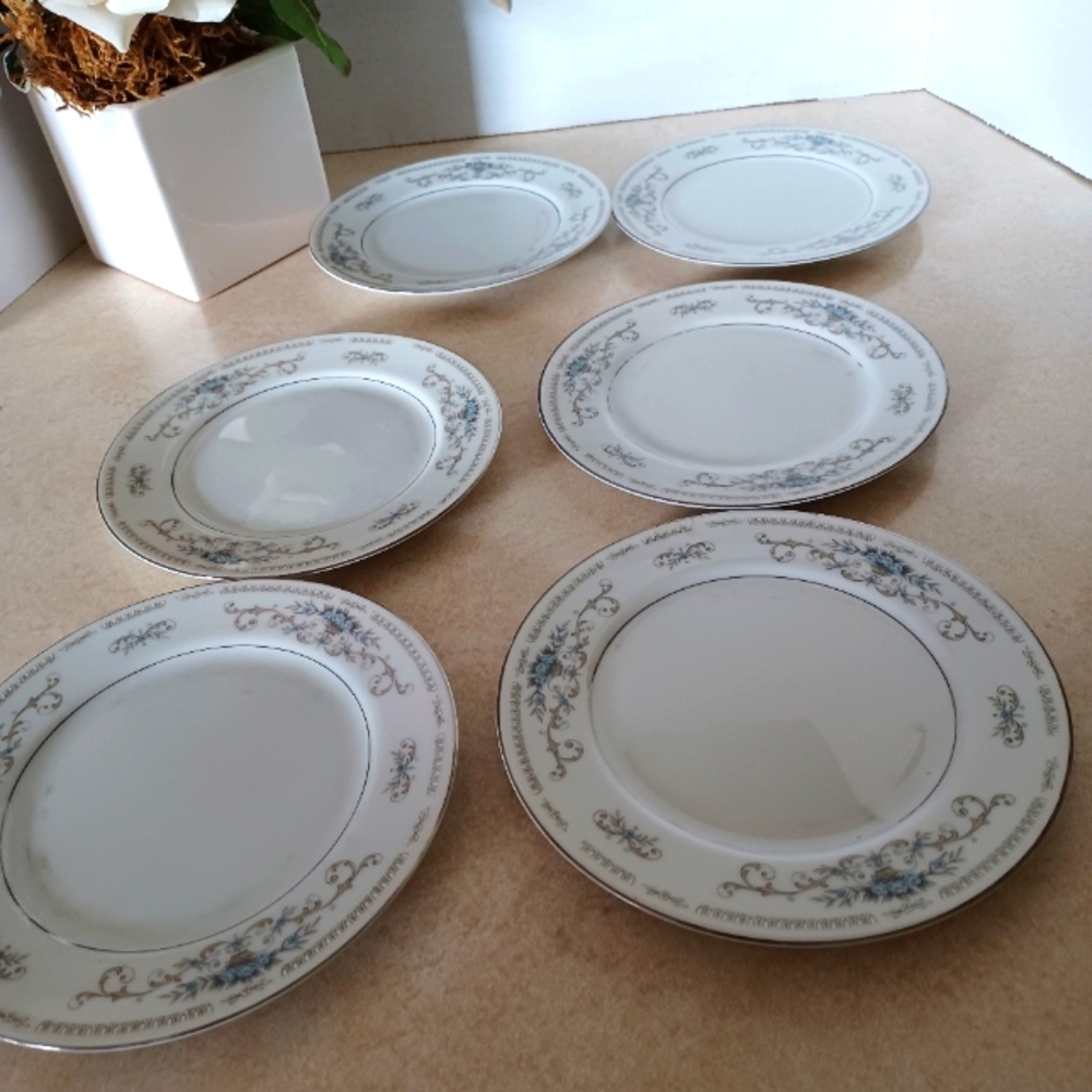 6- Diane Japan Colection Fine Porcelain China Saucers